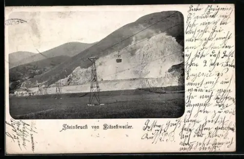 AK Bitschweiler, Blick zum Steinbruch