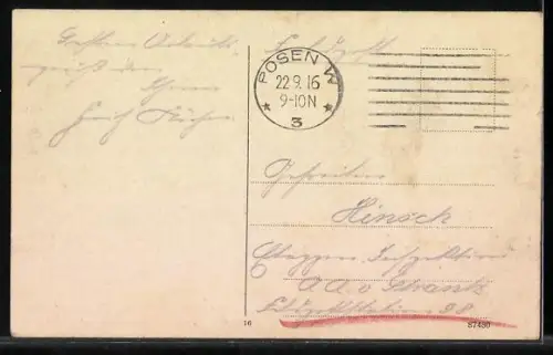 AK Posen / Poznan, Kgl. Residenzschloss, Strassenbahn