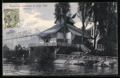 AK Liege, Exposition Universelle 1905, Aquarium