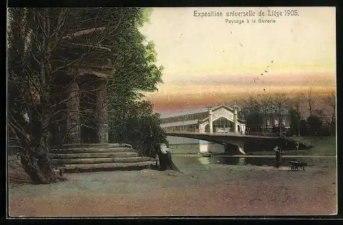 AK Liége, Exposition universelle 1905, Paysage à la Boverie