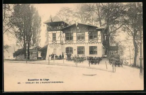 AK Liège, Exposition-Ausstellung 1905, Chalet de L` Augustinerbrau