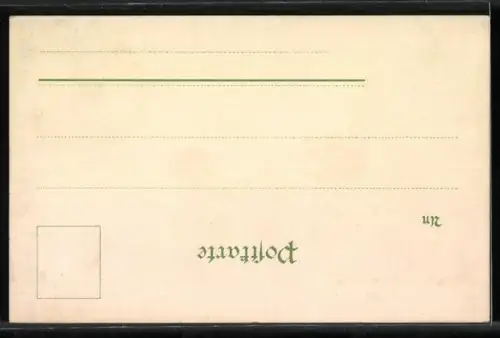 Lithographie München, II. Kraft- und Arbeitsmaschinen-Ausstellung 1898, Südlicher Eingang