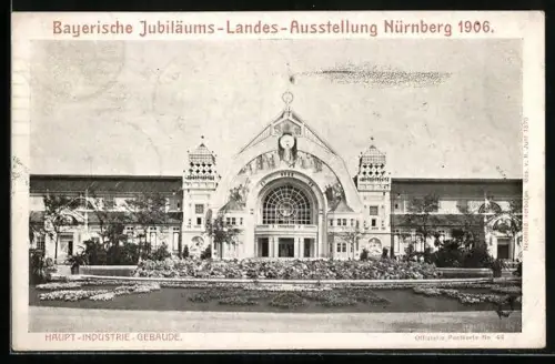 AK Nürnberg, Bayerische Jubiläums-Landes-Ausstellung 1906, Haupt-Industrie-Gebäude
