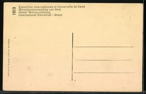 AK Gand-Gent, Welt-Ausstellung 1913, Wasserrutsche