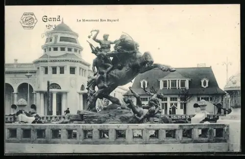 AK Gand, Exposition Internationale et Universelle 1913, Le Monument Ros Bayard