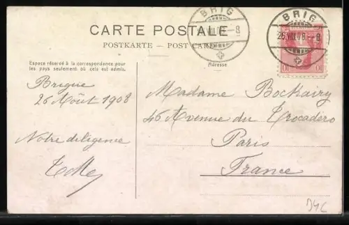 AK Postkutsche auf einer Strasse in den Bergen