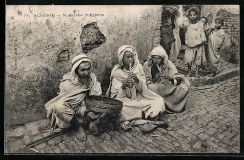 AK Algérie, Musiciens Indigènes, Algerische Strassenmusiker