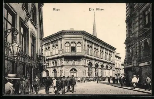 AK Riga, Strassenpartie mit Börse