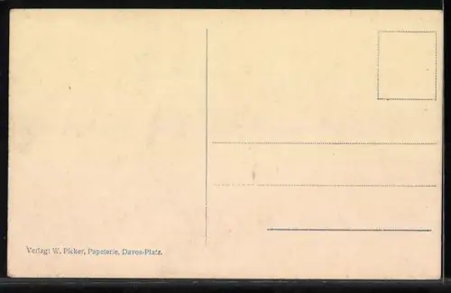 AK Davos, Totalansicht aus der Vogelschau
