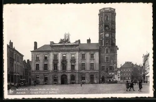 AK Meenen, groote Markt er Belfort
