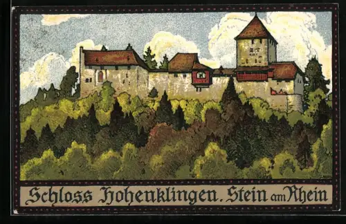 Künstler-AK Stein am Rhein, Schloss Hohenklingen