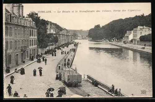 AK Morlaix, Le Bassin et la Manufacture des Tabacs, Sortie des Cigarières