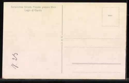 Künstler-AK Riva, Serpentine Strada Ponale