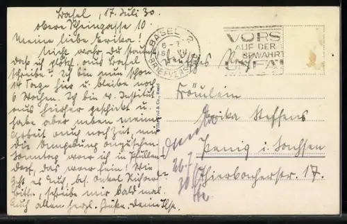 AK Basel, Münster mit Pfalz