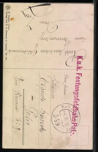 Künstler-AK Seeger: Mädel mit Haube und blondem Haar