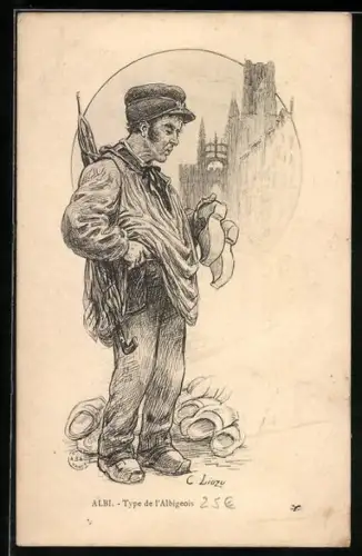 Künstler-AK sign. C. Liozu: Albi, Type de l`Albigeois