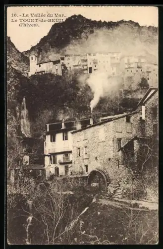 AK Le Touet-de-Beuil, maisons dans les falaises