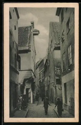 AK Riga, Häuser an der kleinen Jungfernstrasse