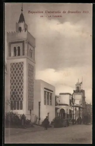 AK Bruxelles, Exposition Universelle 1910, La Tunisie, Ausstellung