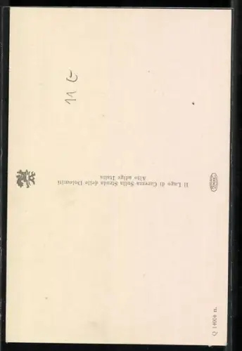 Künstler-AK Edward Harrison Compton: Il Lago di Carezza Sulla Strada delle Dolomiti, Bergsee mit Dolomiten