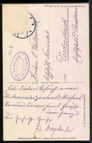 Künstler-AK Edward Harrison Compton: Berchtesgaden, Blick über Dächer