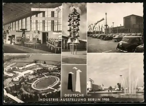 AK Berlin, Deutsche Industrie-Ausstellung 1955, Telefunken-Stand, Glockenspiel