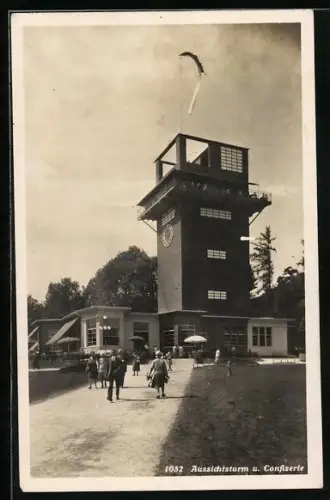AK Bern, Schweizerische Ausstellung für Frauenarbeit 1928, Aussichtsturm & Confiserie
