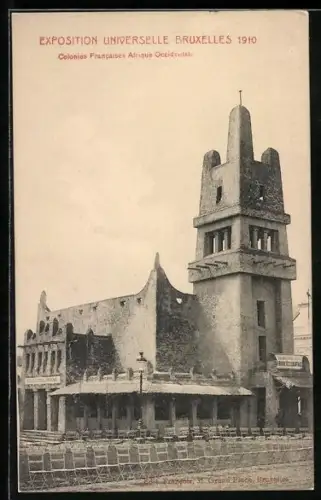 AK Bruxelles, Exposition Universelle Bruxelles, 1910, Colonies Francaises Afrique Occidentale
