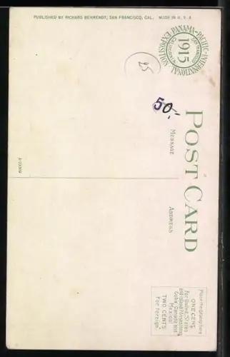 AK San Francisco, The Panama-Pacific International Exposition 1915, Great Central Court, Ausstellung