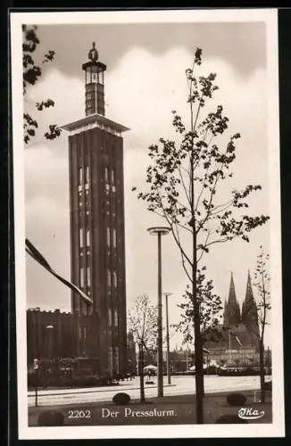 AK Köln, Ausstellung Pressa 1928, Pressaturm