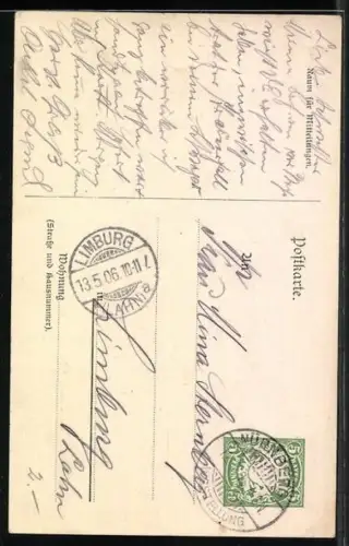 AK Nürnberg, Bayerische Jubiläums-Landes-Ausstellung 1906, Fahnenträger