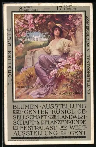 AK Gent, Blumen-Ausstellung 1913