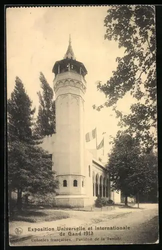 AK Gand, Exposition Universelle et Internationale 1913, Colonies francaises, Pavillon de la Tunisie, Ausstellung