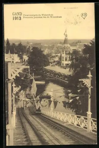 AK Gand, Exposition Internationale et Universelle 1913, Genther Weltausstellung, Panorama pris du Waterchute