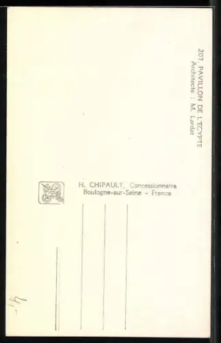 AK Paris, Exposition internationale 1937, Pavillon de l'Egypte