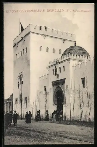 AK Brüssel, Exposition Universelle Bruxelles 1910, Pavillon Espagnol, Ausstellung