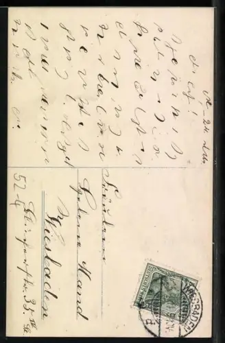 AK Glaube, Frau mit einem Kreuz, Allegorie