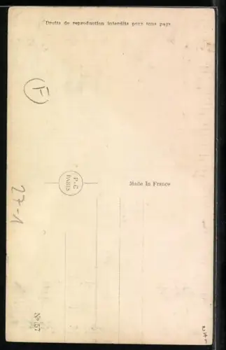 AK Mann mit Zylinderhut, Quand fleurit le mois de Mai, Lied mit Noten