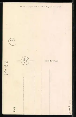 AK Eleganter Herr mit Zigarette, Sur la Terre, Lied mit Noten