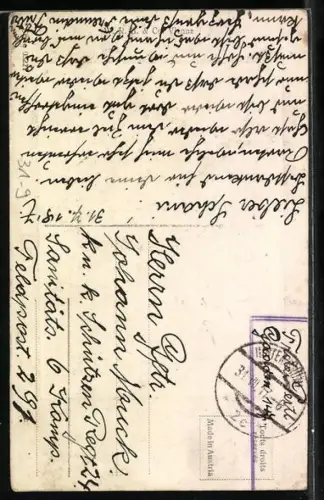 AK Junge Frau spielt Gitarre, Passepartout