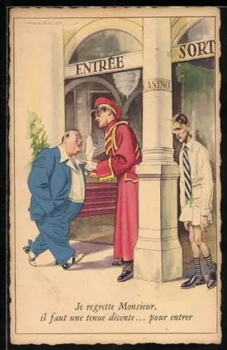 AK Mann wird im Casino nicht eingelassen, Scherz