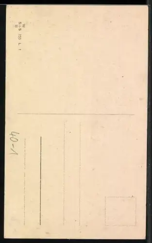 AK Fräulein klettert auf Leiter an Mann hoch, Scherz