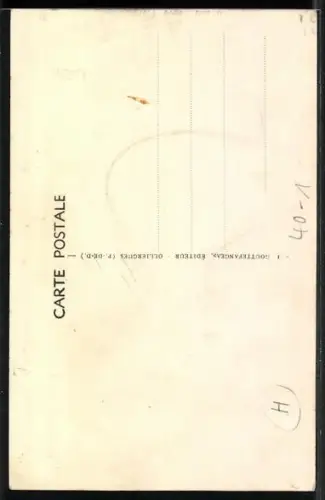 AK L`Auvergne, Frau begegnet Mann auf der Strasse, Scherz