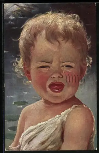 Künstler-AK weinendes Kind