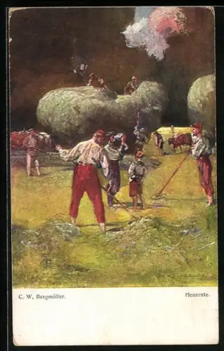 AK Bauern bei der Heuernte, Landwirtschaft