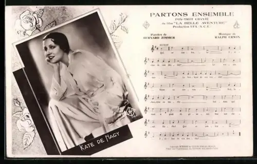 AK Kate de Nagy, Partons ensemble, Lied mit Noten
