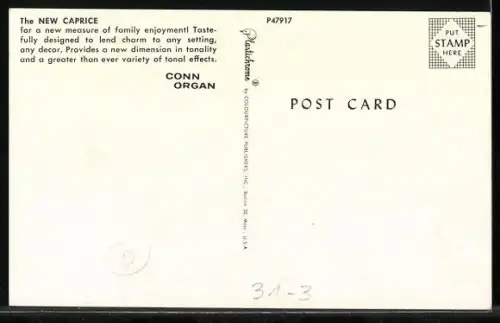 AK The New Caprice, Orgel