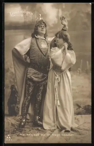 AK Szene mit Parsival in Lohengrin