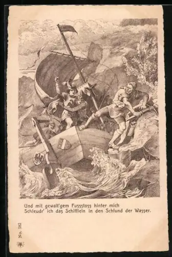 AK Wilhelm Tell, Und mit gewalt`gem Fussstoss hinter mich...