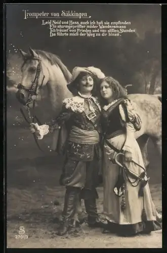 AK Säkkingen, Trompeter von Säkkingen mit Frau, Behüt Dich Gott!